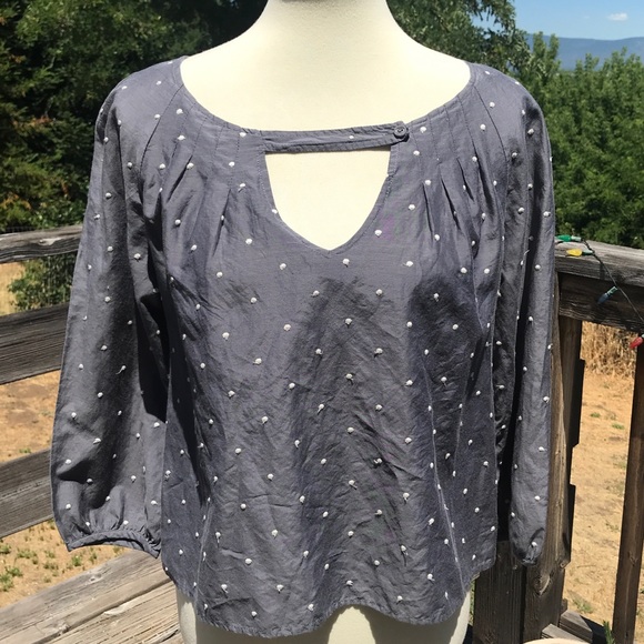 ODD MOLLY Peek-a-Boo Neckline w/button - Picture 2 of 5